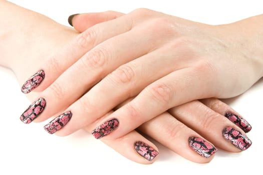 young woman&#039 s hands with a nice manicure