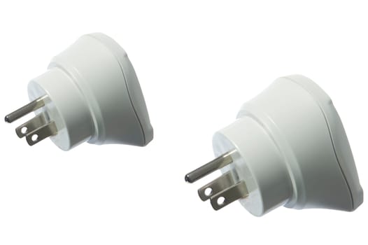 American plug adapter on a white background