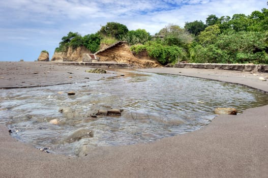 mouth of a small river in the Ecuadorian coast