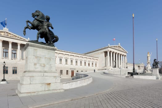 Austrian Parliament,Vienna,landmark and building on the Ring Strasse