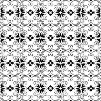 Beautiful background of seamless floral pattern