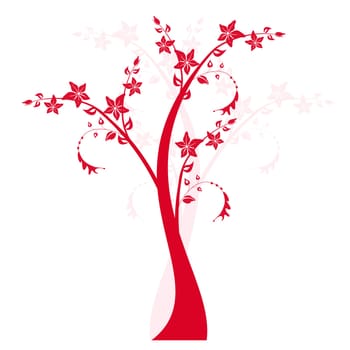 Beautiful art tree silhouette