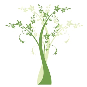 Beautiful art tree silhouette