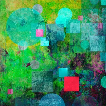 abstract background textured with circles and squares