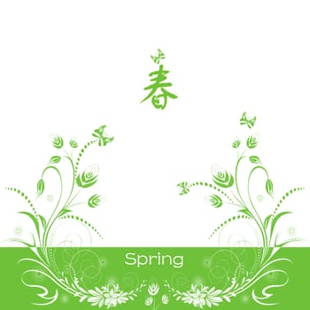 Beautiful background of spring floral