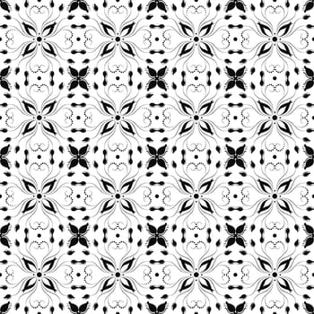 Beautiful background of seamless floral pattern