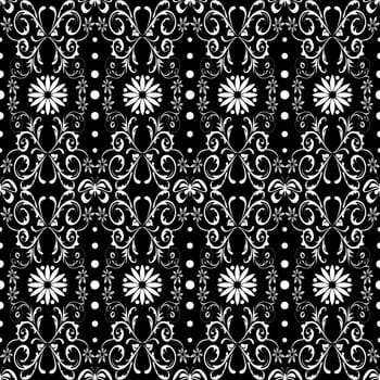 Beautiful background of seamless floral pattern