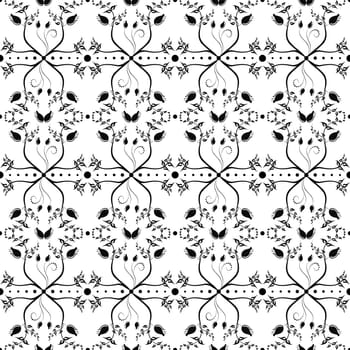 Beautiful background of seamless floral pattern