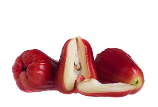 Rose apples isolated on white background