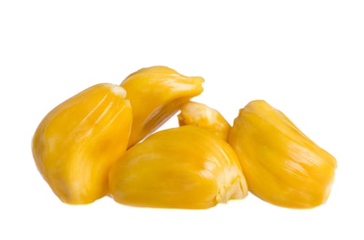 Juicy jackfruit isolated on white background