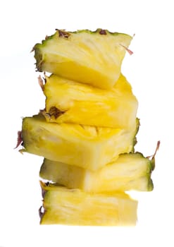 ripe pineapple isolated on white