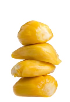 Juicy jackfruit isolated on white background