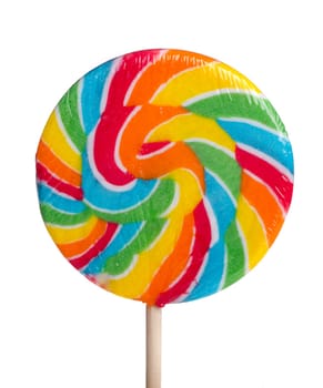 Colorful lollipop isolated on the white
