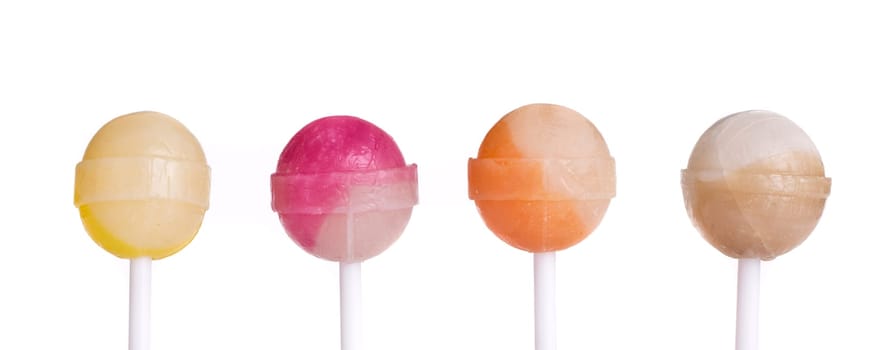 Colorful lollipop isolated on the white