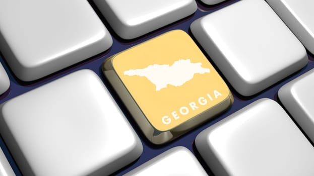 Keyboard (detail) with Georgia key - 3d made