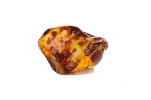 Great Baltic Sea amber against white background