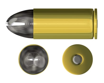 bullet orthogonal view (3D made)