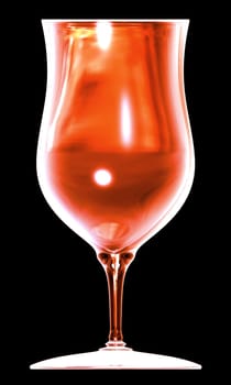 red glass on the black background - 3d made