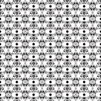 Seamless pattern of hearts and floral