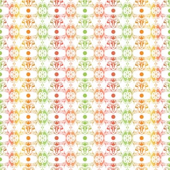 Seamless pattern of hearts and floral
