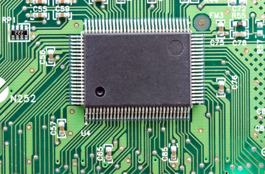 Modern electronic board close-up