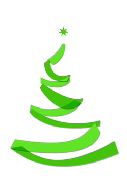 Christmas tree traditional without isolated without background