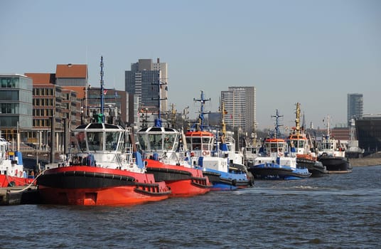 Tugboats in the Port of Hamburg