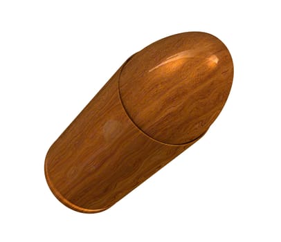 3d made - bullet made of wood