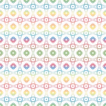 Seamless pattern of hearts and floral