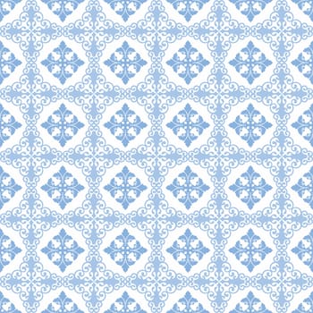 Seamless pattern of hearts and floral