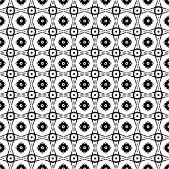 Seamless pattern of hearts and floral