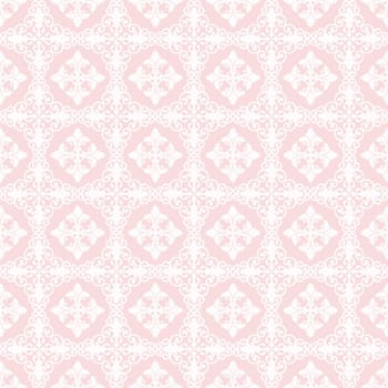 Seamless pattern of hearts and floral