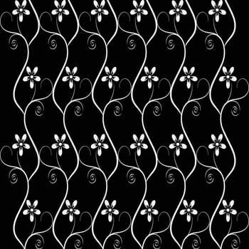 Beautiful background of seamless floral pattern