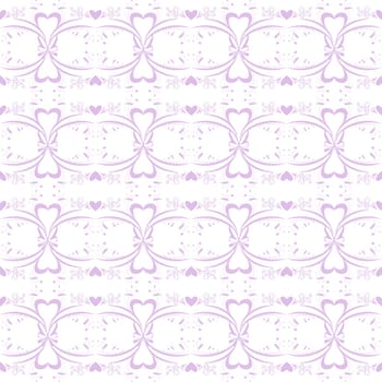 Seamless pattern of hearts and floral