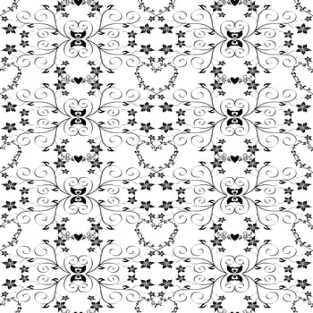 Beautiful background of seamless floral pattern