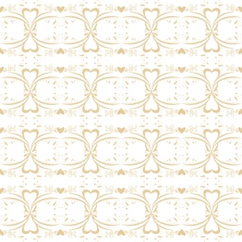 Seamless pattern of hearts and floral