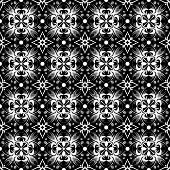 Beautiful background of seamless floral pattern