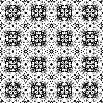 Beautiful background of seamless floral pattern