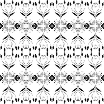 Beautiful background of seamless floral pattern