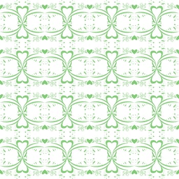 Seamless pattern of hearts and floral