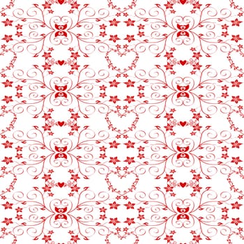 Beautiful background of seamless floral pattern