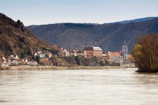 Wachau on the Danube,landscape on the river between Krems and Melk