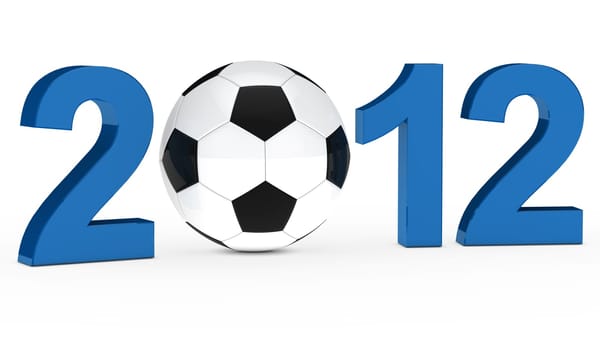 european championship blue text white soccer ball
