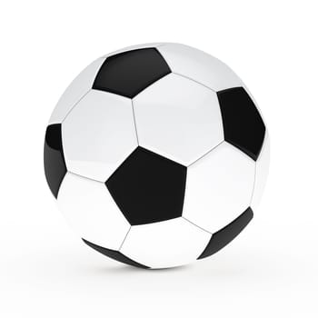 black white soccer football on white background