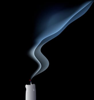 The candle on the draught - blown out candle