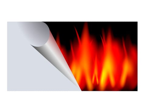 Abstract image of the fire sticker - big sale - advertisement