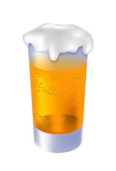 Illustration of the glass of beer