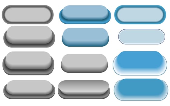 Set of the buttons - plastic buttons - website navigation