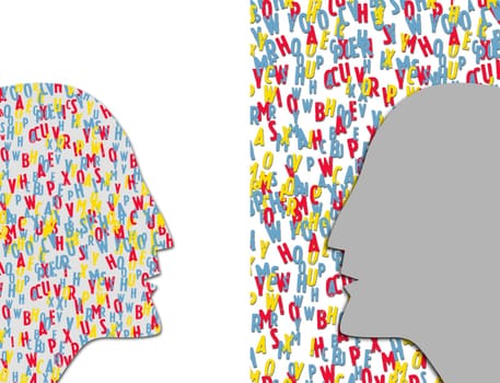 Abstract image of the people talking - dialogue - quarrel