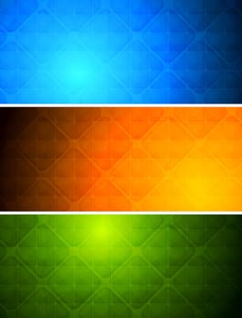 Simple abstract banners with square texture. Eps 10